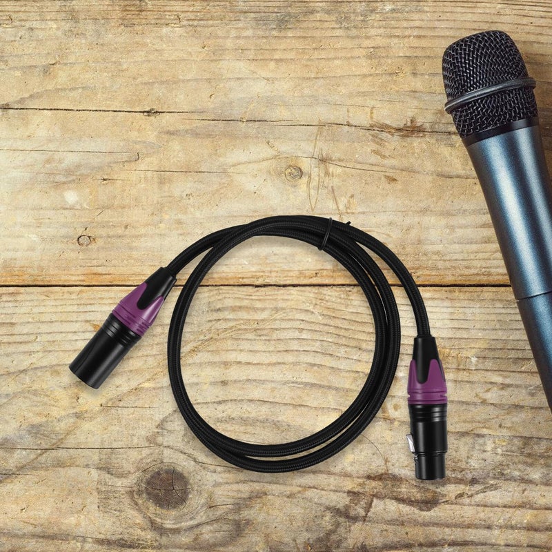 Braided XLR Microphone Cable Male to Female Shielded Pure Copper Audio Cable 1 Meter - Image 5