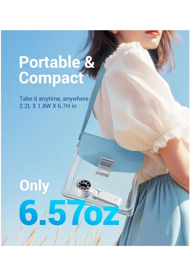 عام مروحة توربو محمولة محمولة ، 5 تروس الرياح ، تعمل بالبطارية ، ما يصل إلى 12 ساعة عمل ، 3 في مروحة يد واحدة مع مروحة تبريد توربو توربو للأنشطة في الهواء الطلق ، والسفر ، العمل - Image 4