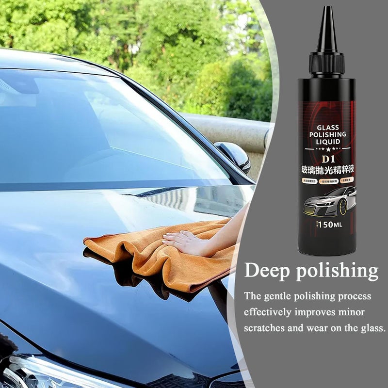 Car Glass Polish Liquid Windshield Scratch Remover High Gloss Cleaner Safe Driving - Image 3