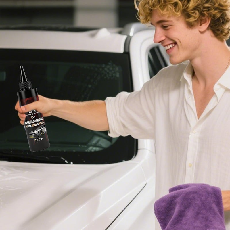 Car Glass Polish Liquid Windshield Scratch Remover High Gloss Cleaner Safe Driving - Image 4