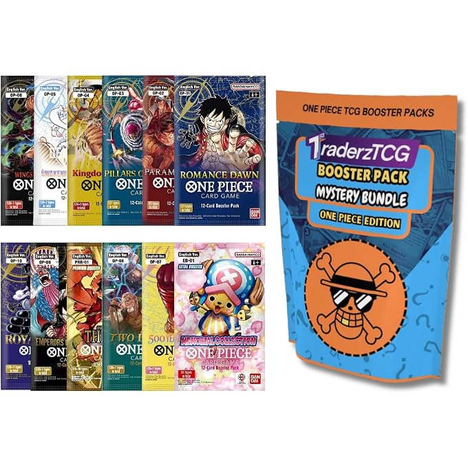 One Piece TCG English Booster Pack Bundle  (4 Pack English)  Perfect for One Piece Cards Game Fans, Anime Collectors, and TCG Enthusiasts - Image 1
