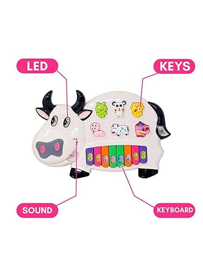 Goyal's Cow Piano Musical Piano with 3 Modes, Flashing Lights & Wonderful Animal Sound Music - Image 2