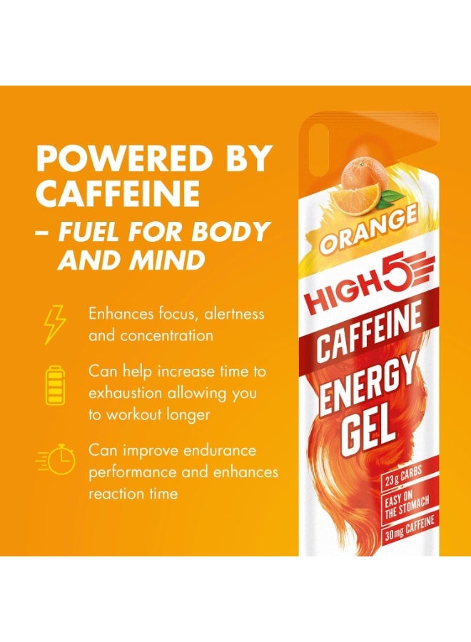HIGH5 Energy Gel – Orange with Caffeine  Carbohydrates | Vegan & Gluten-Free Running Gels for Quick Energy Release (12 x 40g) | 23g - Image 2