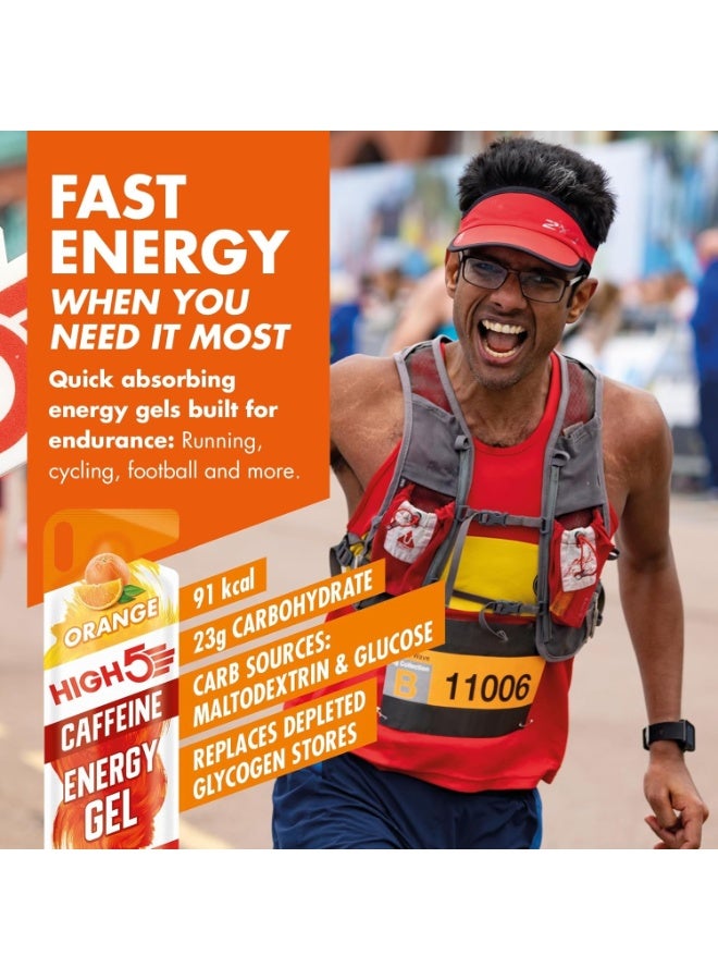 HIGH5 Energy Gel – Orange with Caffeine  Carbohydrates | Vegan & Gluten-Free Running Gels for Quick Energy Release (12 x 40g) | 23g - Image 4