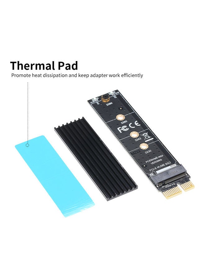 PCI-E To NVME M.2 Adapter Card With Heat Sink Kit Multicolour - Image 2