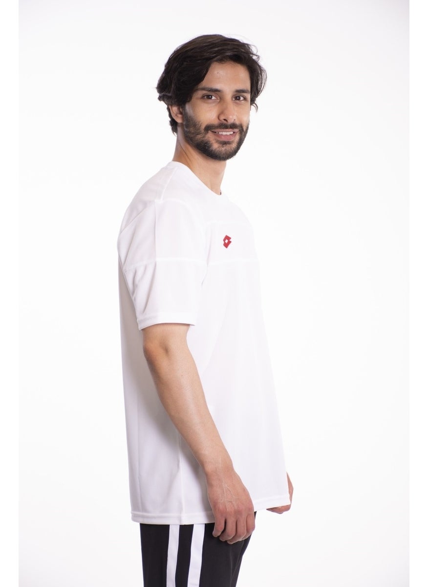 LOTTO T-Shirt Men White/red-Lucca Tee Pl  - Image 3