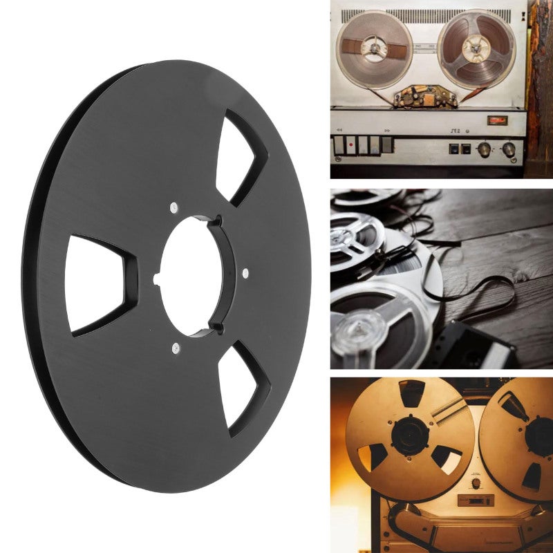 3 Hole Aluminum Alloy Empty Takeup Reel 10.5 Inch for Reel to Reel Tape Recorder - Aircraft NAB Flange with Stainless Steel Screws for Pioneer Universal Deck Restoration - Image 1