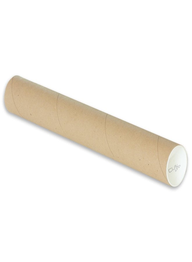 CLAUVINCK 2" x 15" Kraft Mailing Tube, shipping, Heavy Duty Mailers Poster Tube Packing 2 inches x 15 inches Office - Image 1