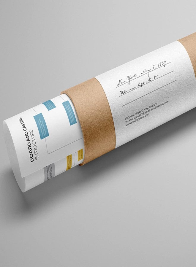CLAUVINCK 2" x 15" Kraft Mailing Tube, shipping, Heavy Duty Mailers Poster Tube Packing 2 inches x 15 inches Office - Image 4