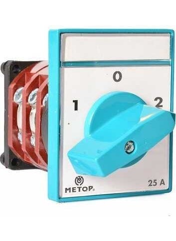 Metop - MTC029 Three Phase Pole Change Switch 1-0-2 Ce Type - 40 A - Image 1