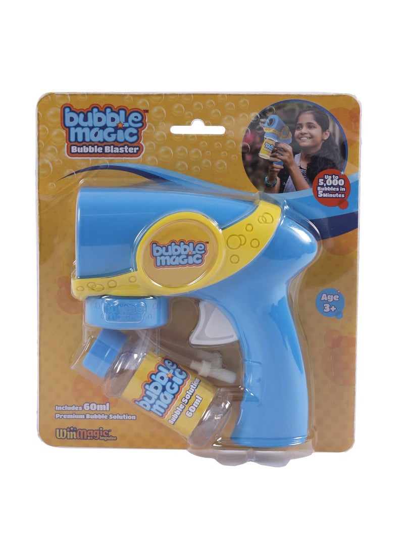 Bubble Magic Turbo Powered Blaster Bubble Gun|with Viscous Concentrate Solution 60mlBottle|BatteryNotREQUIRED|Safe for Kids 3 yr+|Birthday & Return Gifts|Bubble Machine Outdoor Indoor Toy|MadeInIndia - Image 1