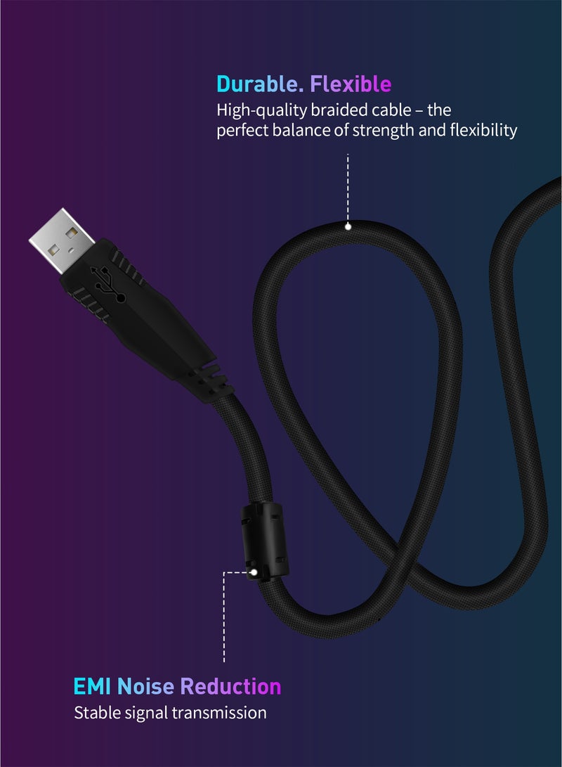 E-YOOSO X-51 Wired Gaming Mouse – Ultra Lightweight,Ergonomic Design, 400-4000 DPI Adjustable, 6 Programmable Buttons, Ergonomic Design for PC/Mac and Laptop-Black - Image 5