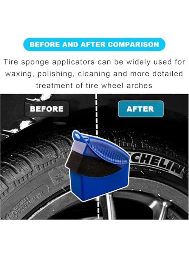 Generic Tire Dressing Applicator, Tire Shine Applicator, 2 Pcs Sponge Material Double Foam Design With Cover Smooth Even Practical Cleaning Tool, Suitable for Clean Tires Etc  - Image 4