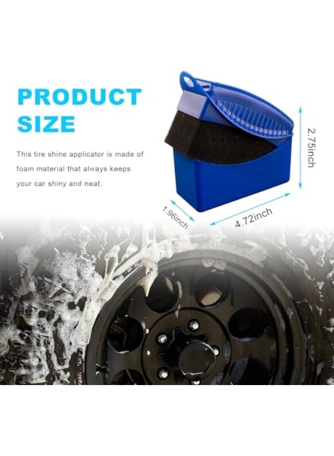 Generic Tire Dressing Applicator, Tire Shine Applicator, 2 Pcs Sponge Material Double Foam Design With Cover Smooth Even Practical Cleaning Tool, Suitable for Clean Tires Etc  - Image 2