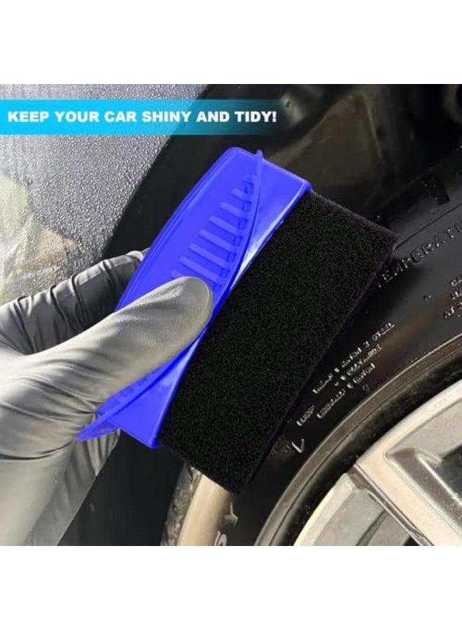 Generic Tire Dressing Applicator, Tire Shine Applicator, 2 Pcs Sponge Material Double Foam Design With Cover Smooth Even Practical Cleaning Tool, Suitable for Clean Tires Etc  - Image 5