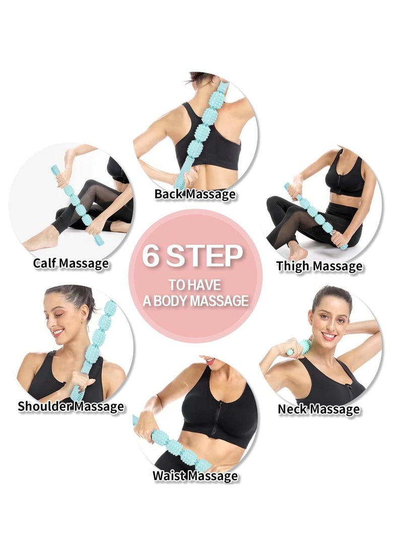 Excefore Fascia Muscle Roller - Cellulite Massager - Fascia Roller for Cellulite and Sore Muscles - Neck, Leg, Back, Body Roller Deep Tissue Massage Stick Tools - Image 2