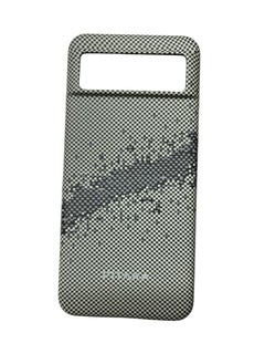 Carbon Fiber Pattern Phone Case for Google Pixel 8 Pro, Chevron Design Gray