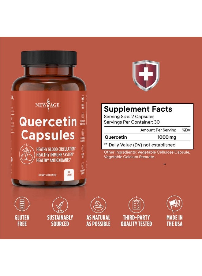 NEW AGE Quercetin 1000mg Quercetin Vegetarian Capsules 120 Count - Image 2