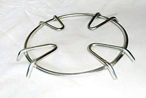 3D CREATIONS Extra Attachment Removable Steel Gas Stove Burner Grill Jali (Silver, 12.5X 12.5cm Round Shape) (Pack of 3) - Image 3