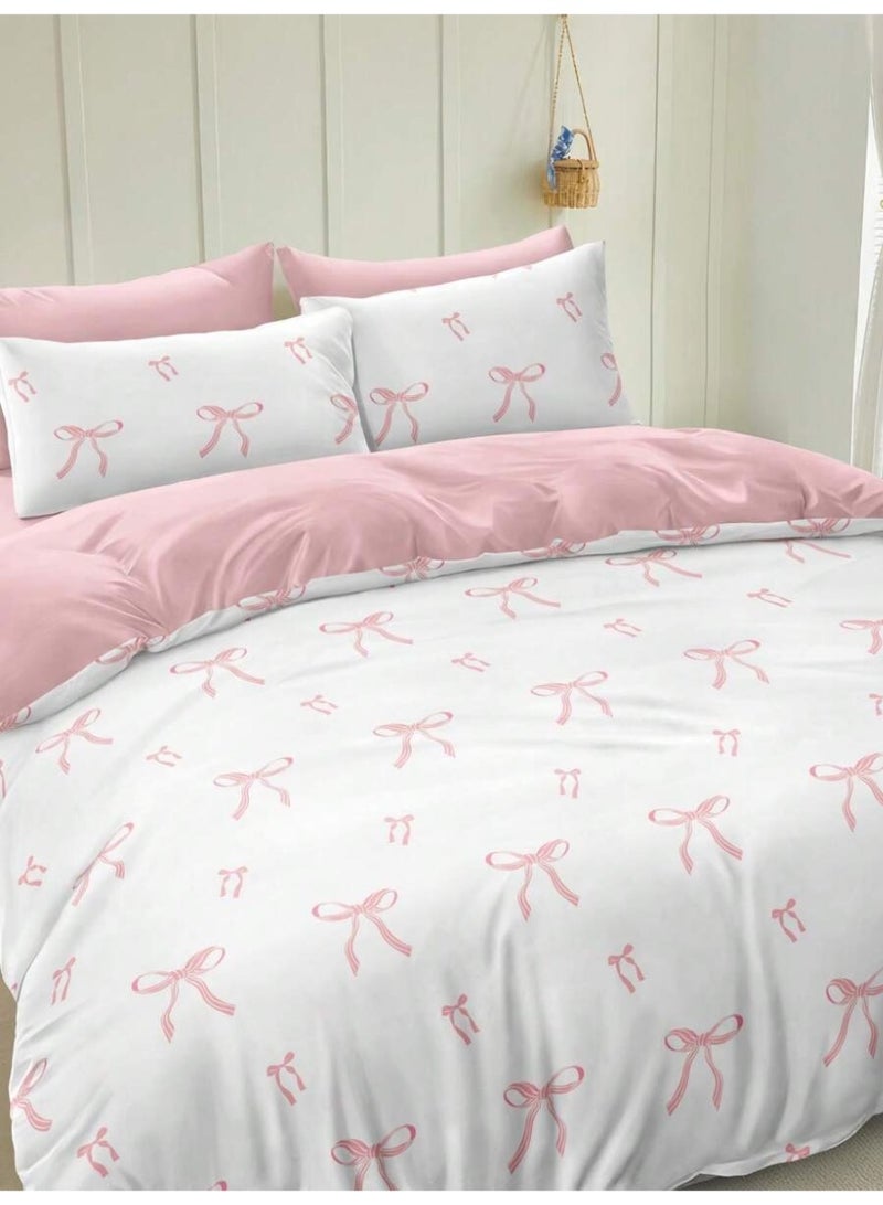 Pink Bow Bedding Set – Soft & Breathable Duvet Cover (150×200 cm) - Image 1