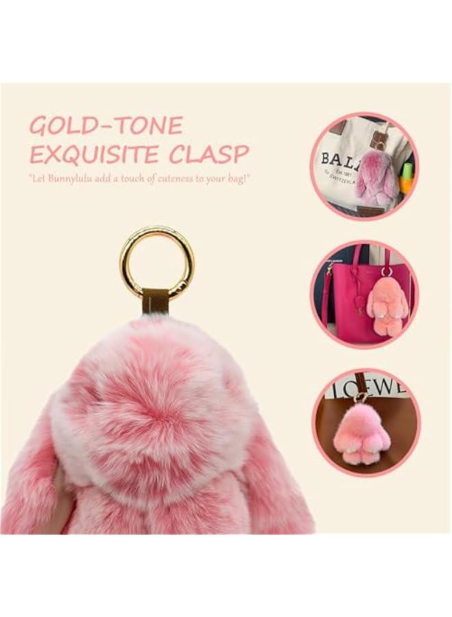 Arabest Bunnylulu Keychain with Tin,Original Bunnylulu,Handmade Soft Bunny PomPom Keychain, Bunny Cute Plush Key chain,Holiday Gift - Image 3