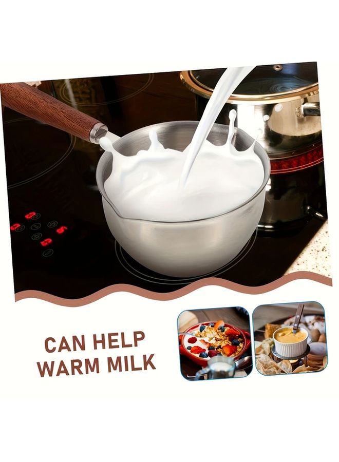 400ml Stainless Steel Oil Dispenser With Spout Heavy Duty Melting Pot For Butter Chocolate Cheese - Image 5