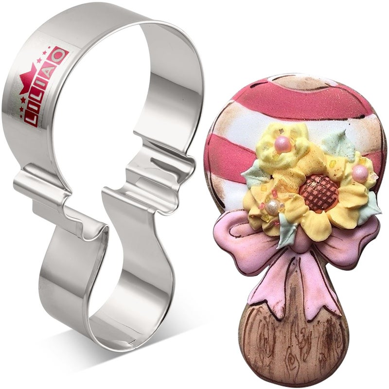 LILIAO Rattle Cookie Cutter for Baby Shower  24 x 43 inches  Stainless Steel