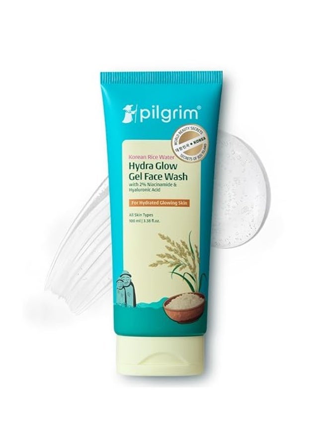 PILGRIM Korean Rice Water Hydra Glow Gel Face Wash 100 ml - Image 1