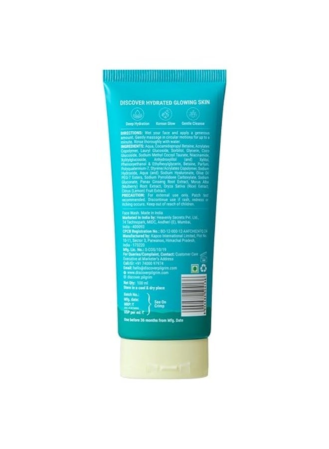 PILGRIM Korean Rice Water Hydra Glow Gel Face Wash 100 ml - Image 2
