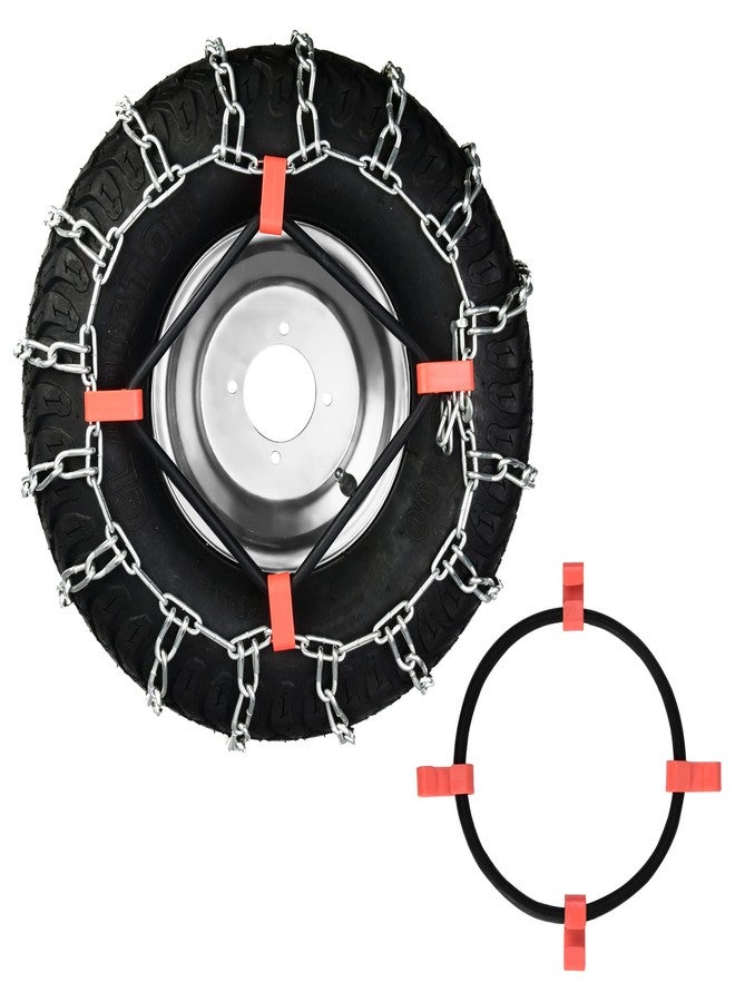 Multisland 1 Pair Tire Chain Rubber Tensioner Snow Chain Tensioners Tire Traction Chain Tightener Fit for 18x9.5-8, 18x8.5-8, 20x8.00-8, 20x10-8 Lawn Garden Tractor Snow Blower Tire Chain - Image 4