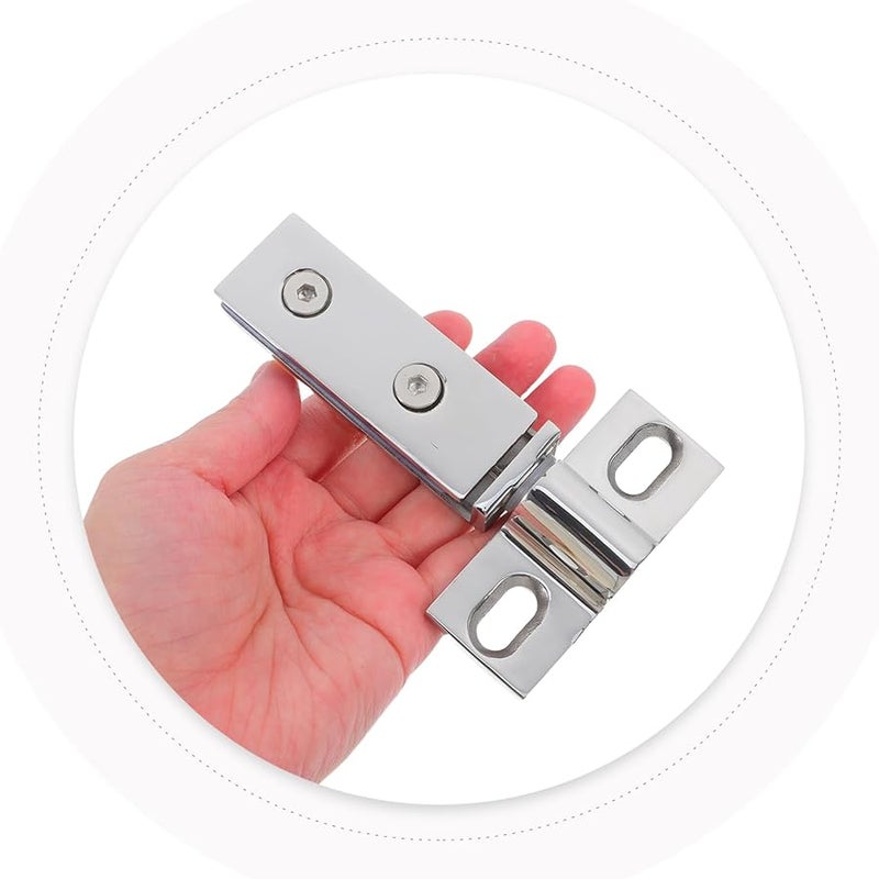 Heavy Duty Stainless Steel Shower Door Hinge Dual Hole Easy Installation Bathroom Glass Clip Replacement Hardware - Image 5