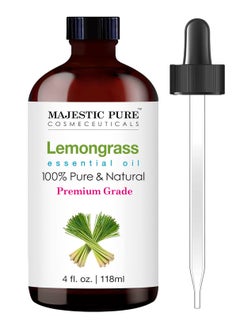 Majestic Pure Lemongrass Essential Oil - 118 ml | 100% Pure and Natural | Premium Grade Essential Oils for Aromatherapy, Diffusers, Skin, Massage and Humidifiers |  - Image 1