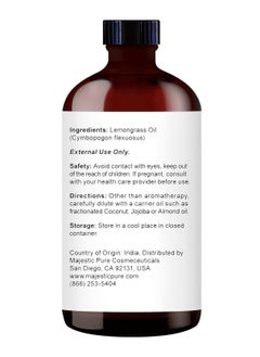 Majestic Pure Lemongrass Essential Oil - 118 ml | 100% Pure and Natural | Premium Grade Essential Oils for Aromatherapy, Diffusers, Skin, Massage and Humidifiers |  - Image 5