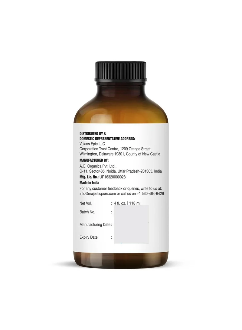 Majestic Pure Citrus Lemongrass Essential Oil | 118 ml | 100% Pure and Natural Lemongrass Oil | Premium Grade Essential Oils for Hair Care, Home Diffusers, Skin, Aromatherapy, Massage and Humidifiers  | Best Price UAE