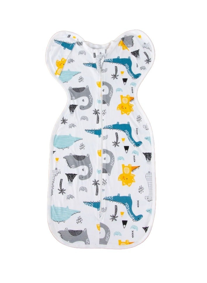 joybuy Baby Swaddle Size M, Baby Sleeping Bag, Baby Sleeping Bag with Arms, Newborn Swaddle 2-Way Zipper All-In-One, Suitable for Baby 3-9 Months, Suitable for Baby Weight 5-7.5kg (Jurassic Pattern)  - Image 2
