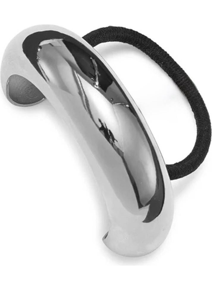 Bahels Women's Imported Pinterest Silver Elastic Buckle  - Image 1