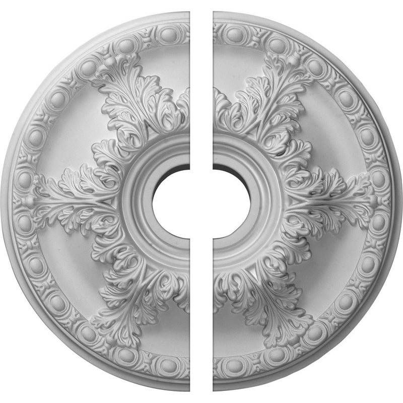 Ekena Millwork CM18GA2 18OD x 3 12ID x 2 12P Granada Ceiling Medallion Fits Canopies up to 658 2 Piece