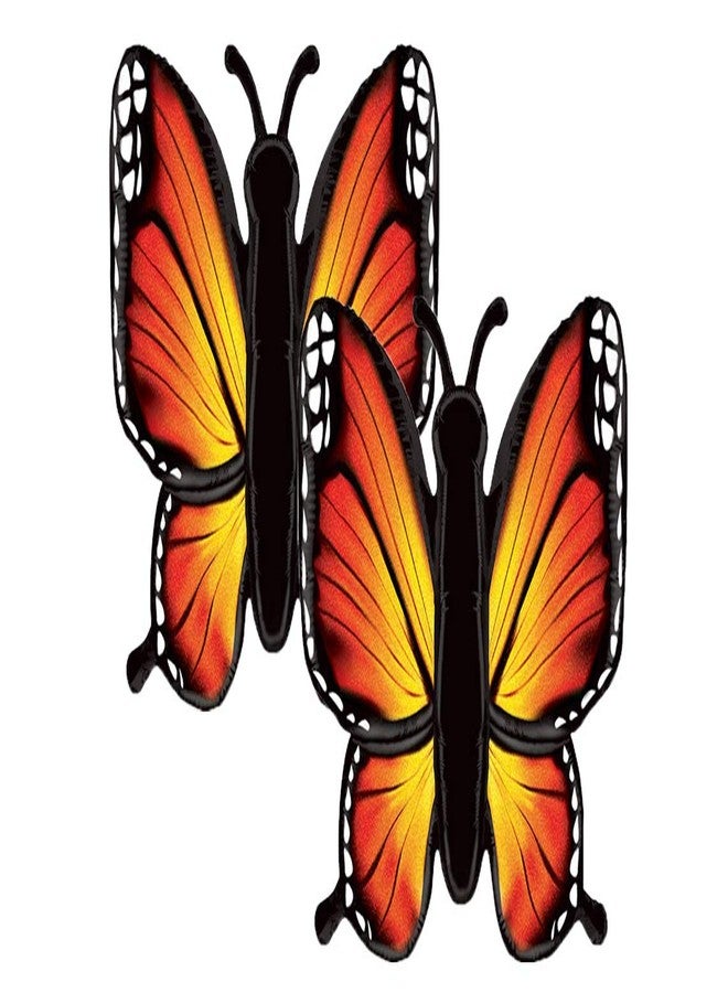 Artisan Owl Set of 2 Orange Butterfly Jumbo 46" Foil Party Balloons - Image 1