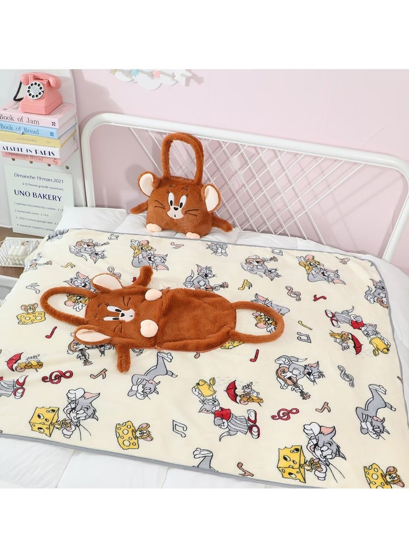 general Plush Pillow Blanket 60x40 Inch, Cute Travel Blanket Pillow for Girls Boys, Children's Birthday, Sofa Cushion Home Decoration - Image 2