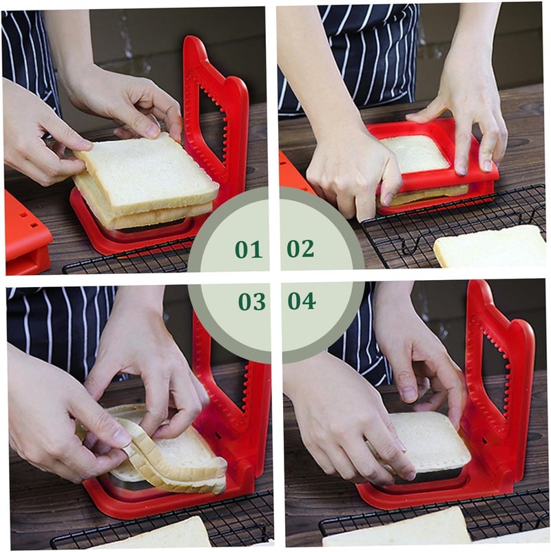 Hemtik Sandwich Cutter and Sealer Serrated Design Stainless Steel Makes Pocket Sandwiches Square and Round - Image 2