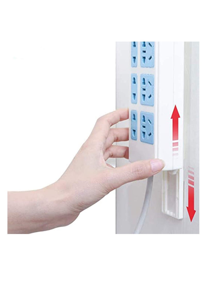 SYOSI Self Adhesive Power Strip Fixator No Hole Plug-in Wall Mount Socket Sticker Reusable Adapter Fixer (Pack of 2)  - Image 1
