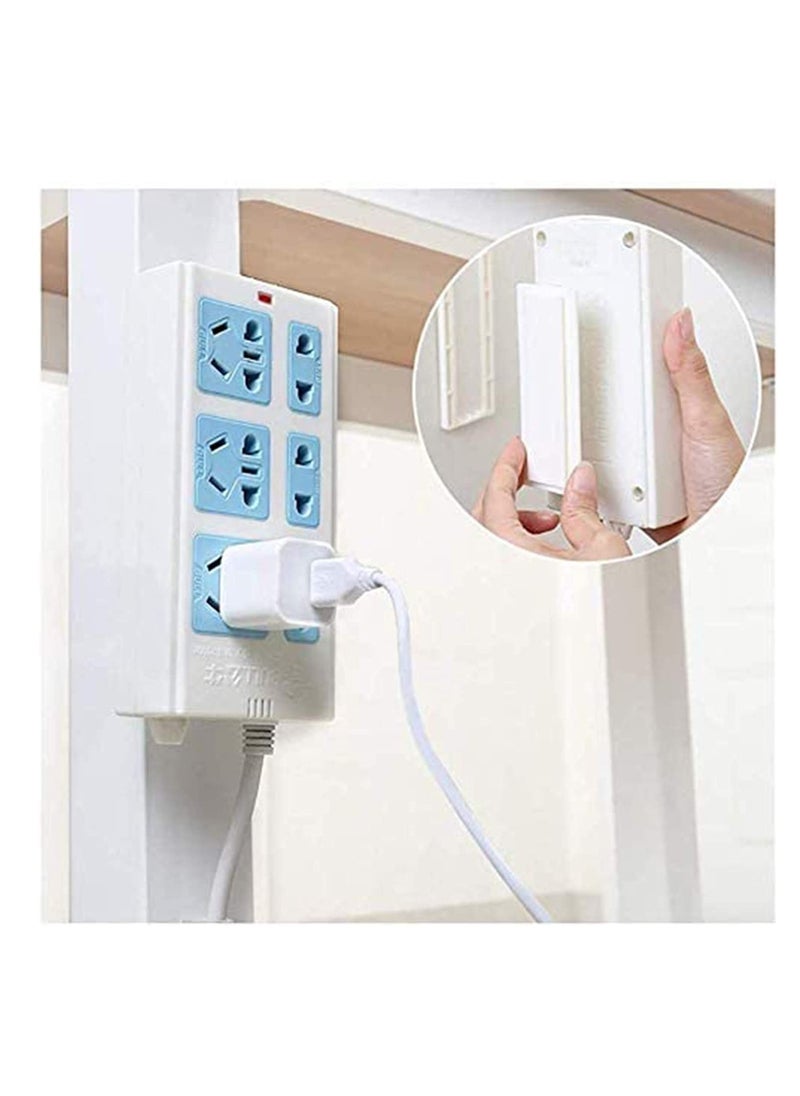 SYOSI Self Adhesive Power Strip Fixator No Hole Plug-in Wall Mount Socket Sticker Reusable Adapter Fixer (Pack of 2)  - Image 2