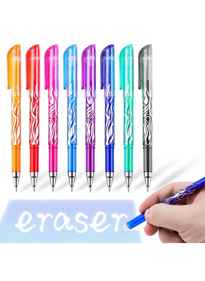 RIANCY 8PCS Colorful Erasable Gel Pens Set – Thermo-sensitive Ink, 0.5mm Fine Tip, Smooth Writing & Easy to Erase  - Image 5