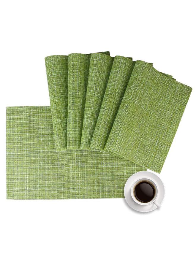 Multicolor Placemat With Table Towel Table Mat Sand Pot Mat For Home Kitchen Decorative PVC Western Placemat-Color:Silver Black - Image 5