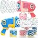 EagleStone 2 Pack Bubble Guns with 4 Bottles Solution Automatic Bubble Machine Blaster for Kids Adults Light Up Summer Toy for Outdoor Birthday Gifts Easter Wedding Party Favor Bubble - Image 2