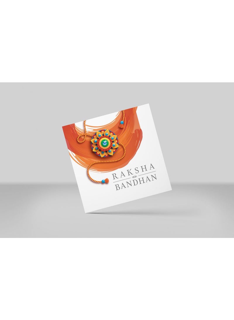 D2c D2C Card stock Happy Raksha Bandhan Card. Rakhi Card for Small Businesses, Online Shops, and Stores, 4X4 Inch D2 (24)  - Image 4
