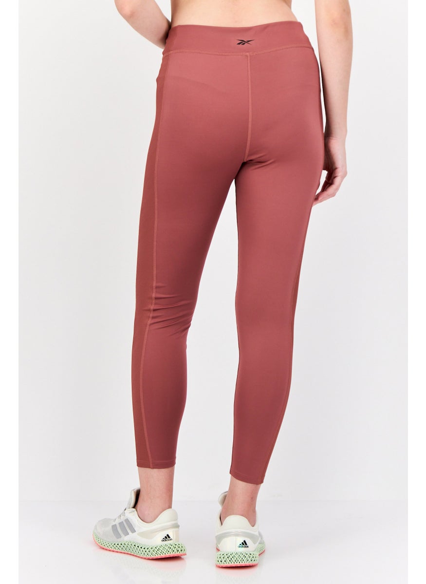 Reebok Women High Rise Sportswear Fit Yoga Leggings, Old Rose  - Image 3
