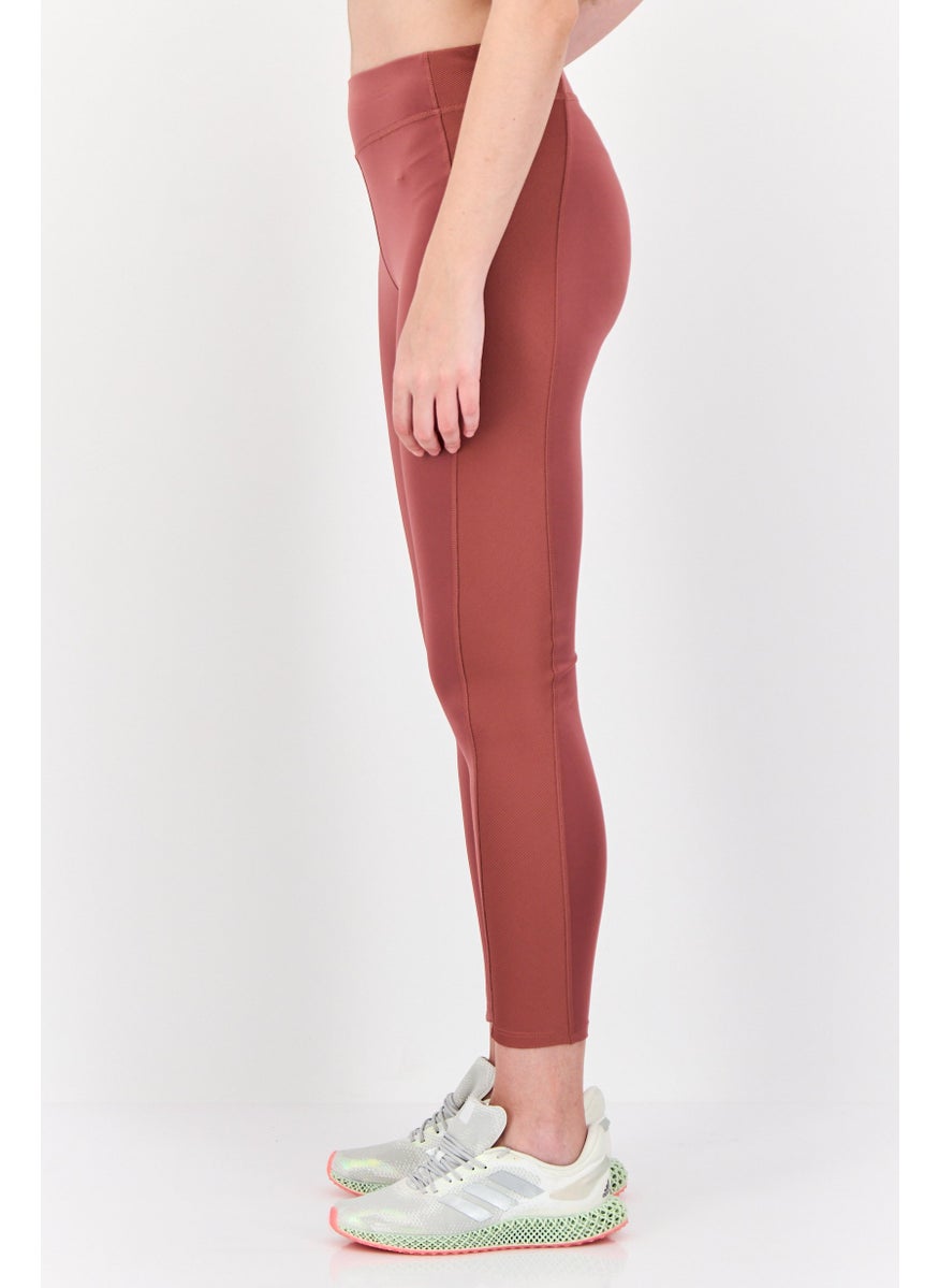 Reebok Women High Rise Sportswear Fit Yoga Leggings, Old Rose  - Image 2