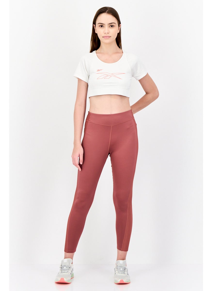Reebok Women High Rise Sportswear Fit Yoga Leggings, Old Rose  - Image 4