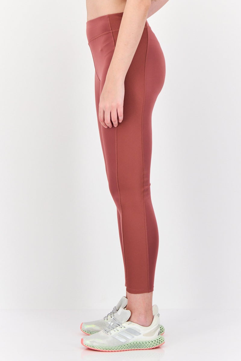 Reebok سراويل اليوغا الرياضية النسائية عالية الخصر، وردي قديم - Image 2